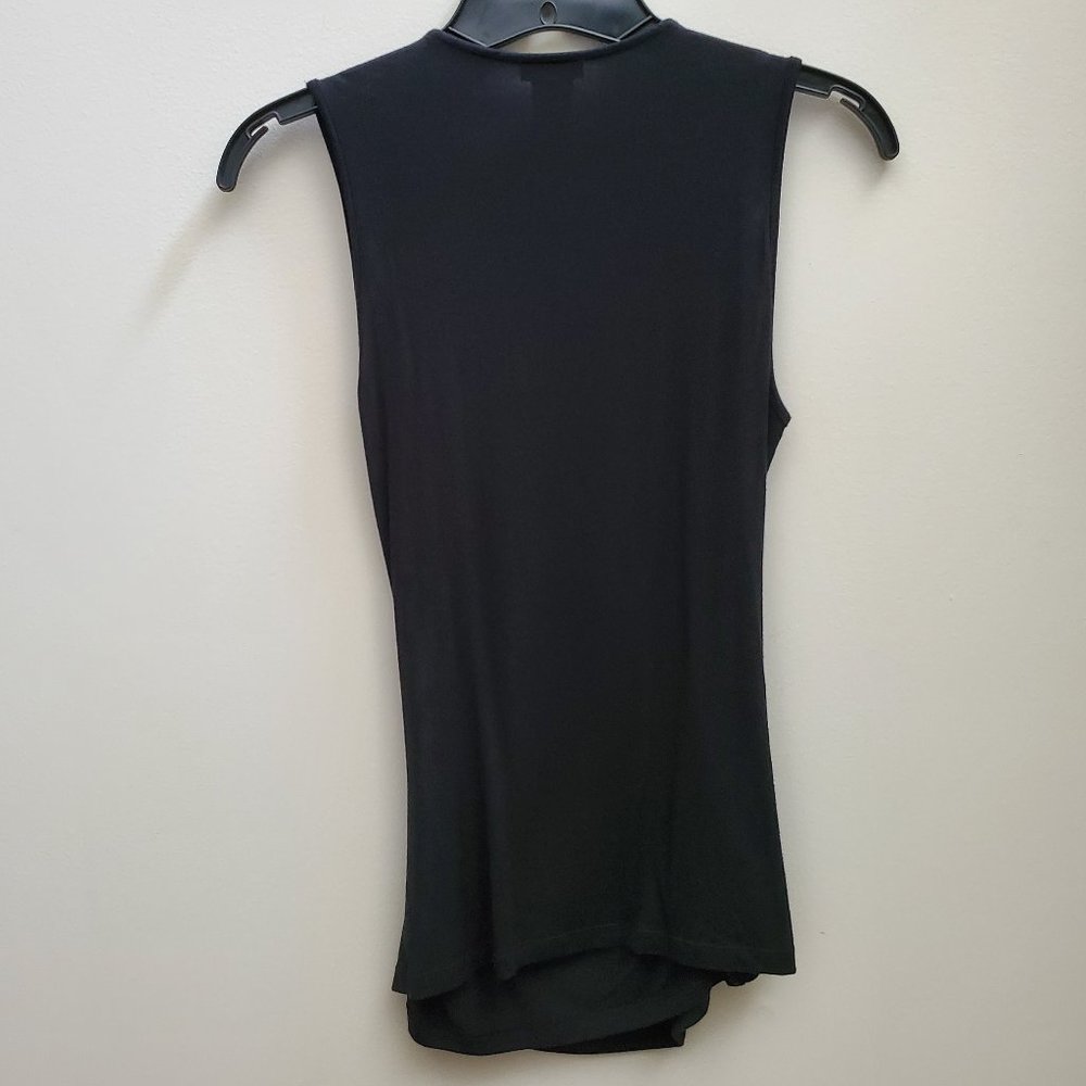 Ann Taylor Sleeveless Surplice V-neck Top | Like New | XXSP | Black - Picture 2 of 11